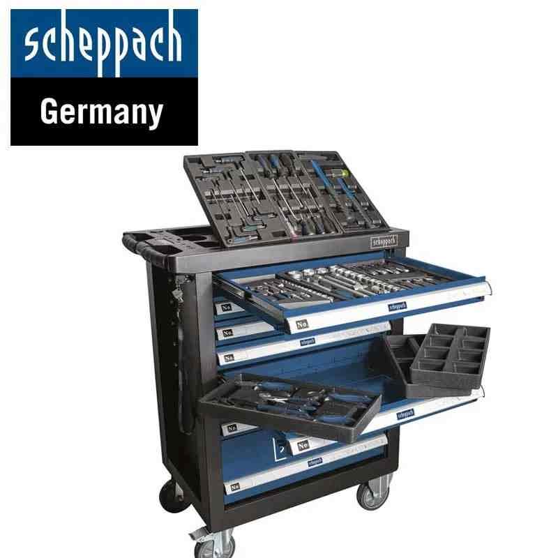 SCHEPPACH TW1100 میز کار ۷ کشو با ست ۷۰ عددی ابزار شپخ مدل ۵۹۰۹۳۰۴۹۰۱